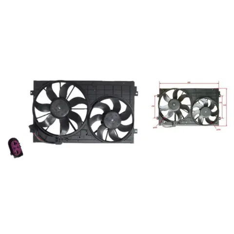 Audi TT 8J Radiator Fan Assembly, Built 11/2006 to 6/2014