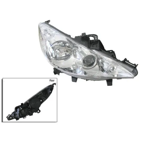 Peugeot 207 A7 Right Headlight, Built 7/2007 to 11/2009