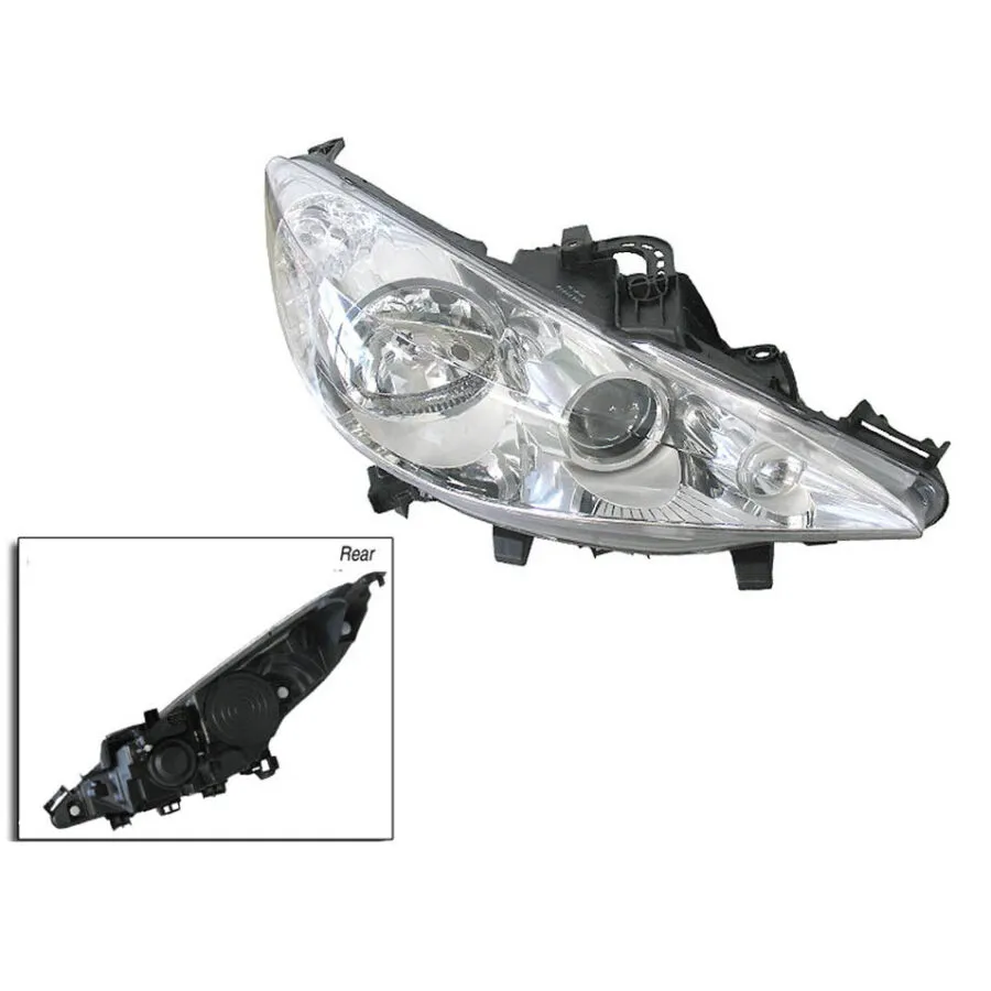 Peugeot 207 A7 Right Headlight, Built 7/2007 to 11/2009
