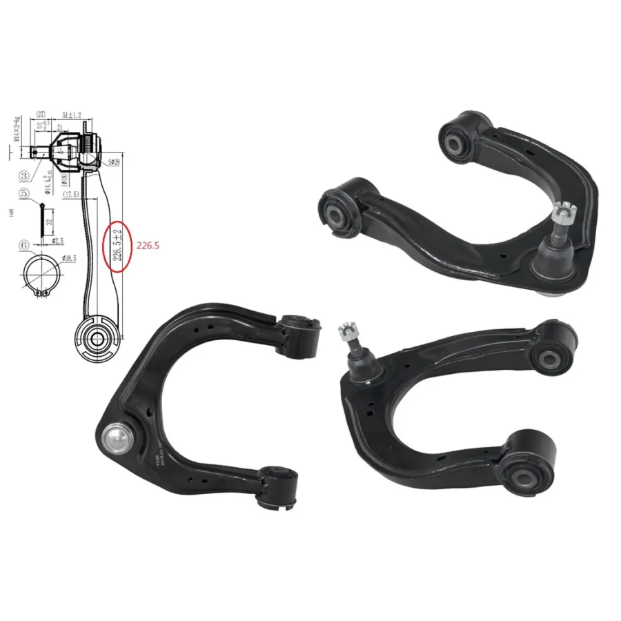 Mazda BT-50 UR Right Front Upper Control Arm, Built 9/2015 to 6/2020, Part 60739