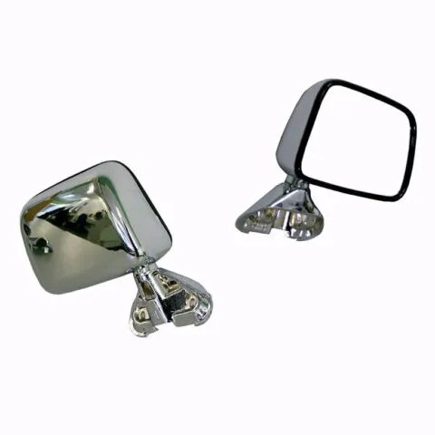 Toyota Hilux 2WD 4WD Right Front Door Mirror Chrome, Skin Mount Type, Built 10/1988 to 2/2005