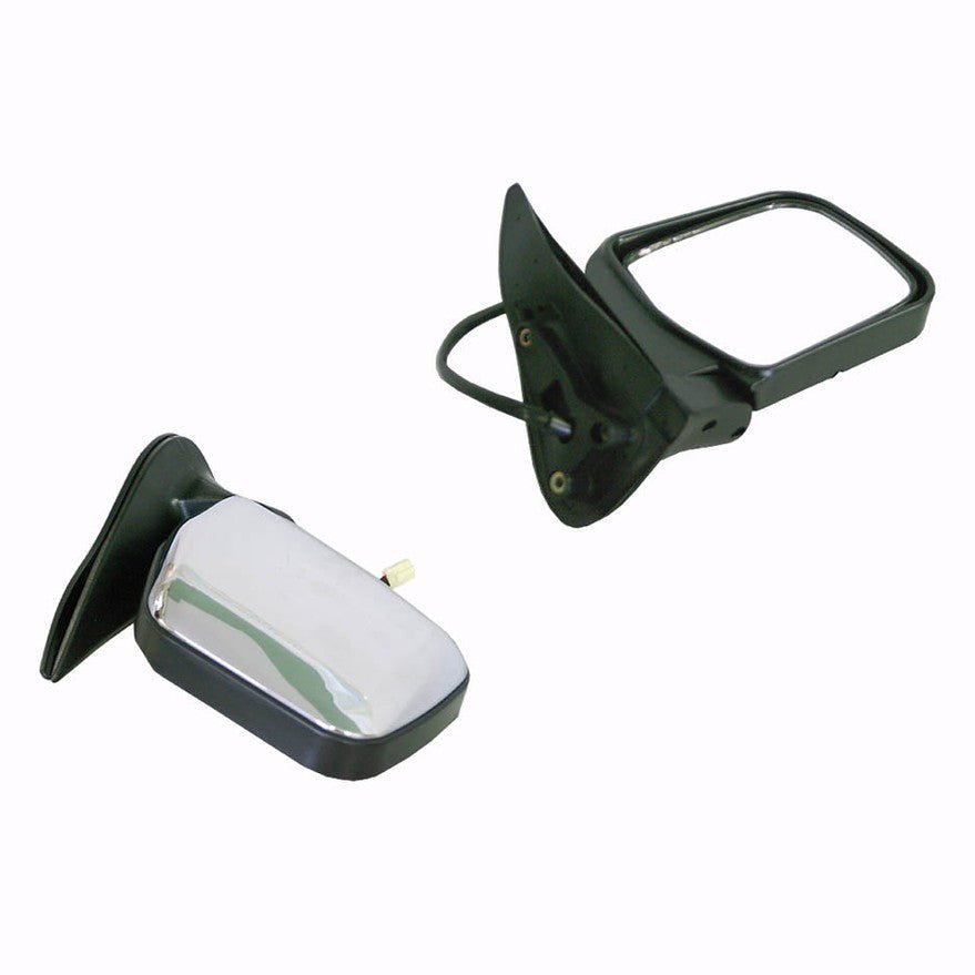 Toyota Hilux Right Front Door Mirror, Chrome/Black Electric, Built 8/1997 to 2/2005