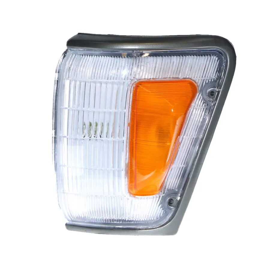 Toyota Hilux 4WD Utility Left Front Corner Light, Grey Trim with Amber Hump, Built 10/1988 to 10/1991